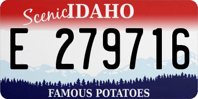 ID license plate E279716