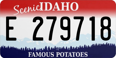ID license plate E279718