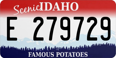 ID license plate E279729