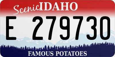 ID license plate E279730