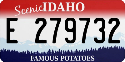ID license plate E279732