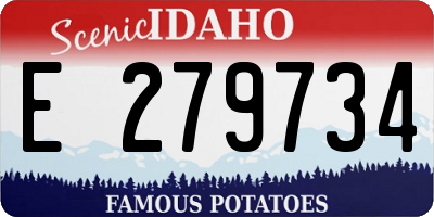 ID license plate E279734