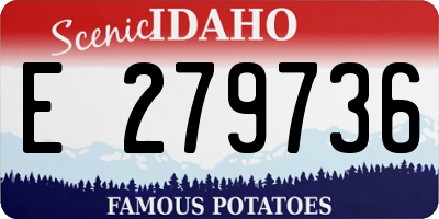 ID license plate E279736