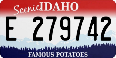 ID license plate E279742