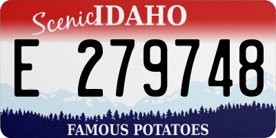 ID license plate E279748