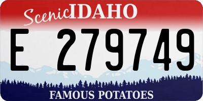 ID license plate E279749