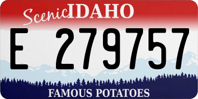 ID license plate E279757