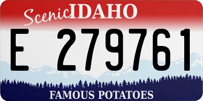 ID license plate E279761