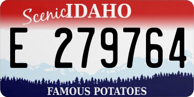 ID license plate E279764