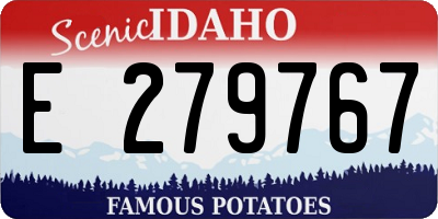 ID license plate E279767