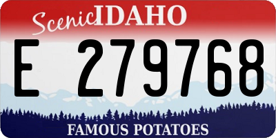 ID license plate E279768