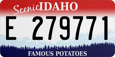 ID license plate E279771