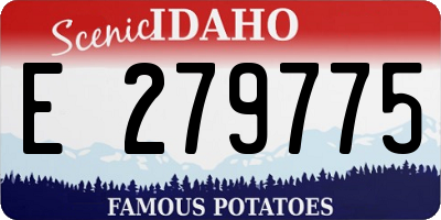 ID license plate E279775