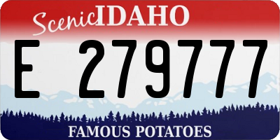 ID license plate E279777