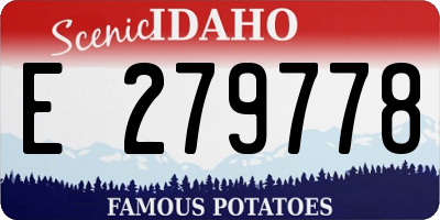 ID license plate E279778