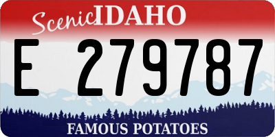 ID license plate E279787