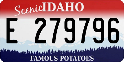ID license plate E279796