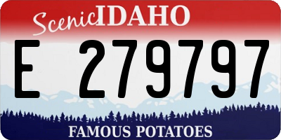 ID license plate E279797