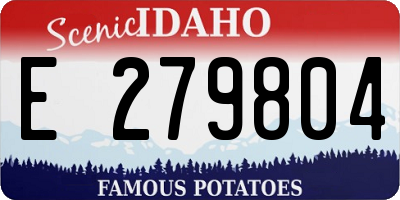 ID license plate E279804