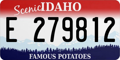 ID license plate E279812