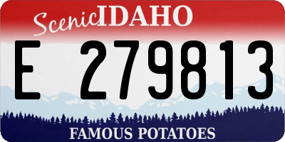 ID license plate E279813
