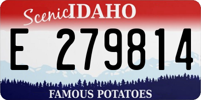 ID license plate E279814