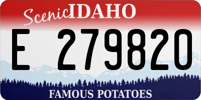 ID license plate E279820