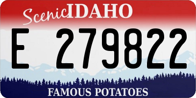 ID license plate E279822