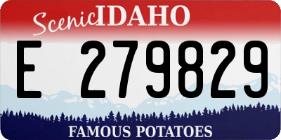 ID license plate E279829