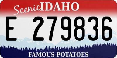 ID license plate E279836