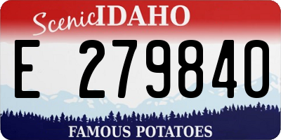 ID license plate E279840