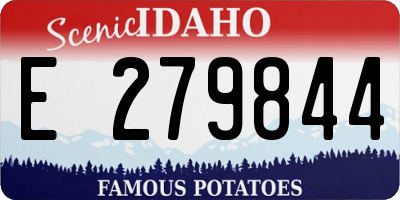 ID license plate E279844