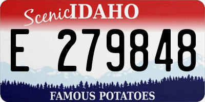 ID license plate E279848