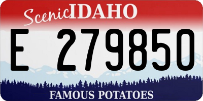 ID license plate E279850