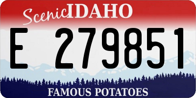 ID license plate E279851