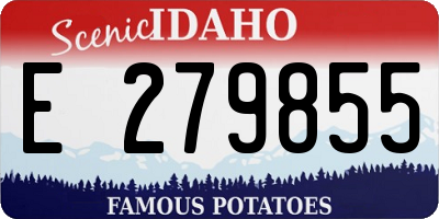 ID license plate E279855