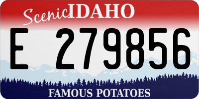 ID license plate E279856