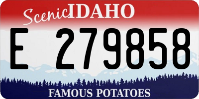 ID license plate E279858