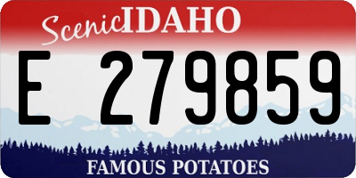 ID license plate E279859