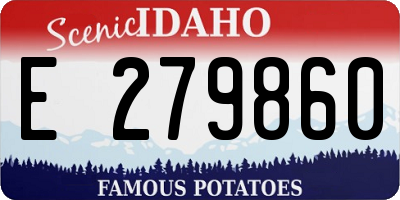 ID license plate E279860