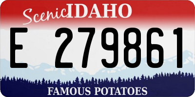 ID license plate E279861
