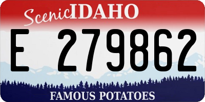 ID license plate E279862