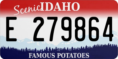 ID license plate E279864