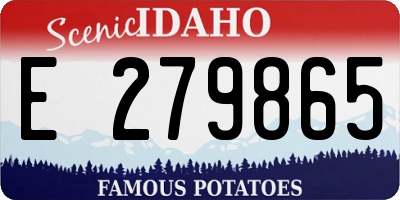 ID license plate E279865