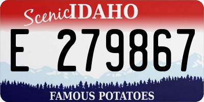 ID license plate E279867