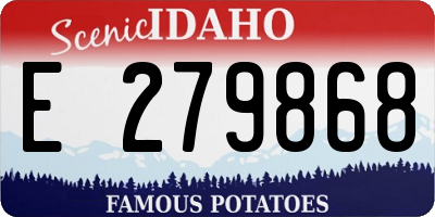 ID license plate E279868