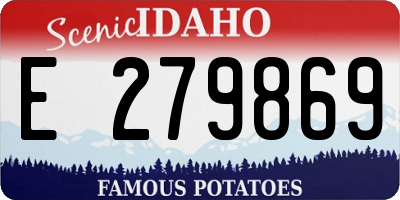 ID license plate E279869