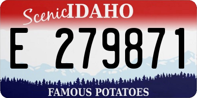 ID license plate E279871