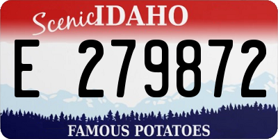 ID license plate E279872
