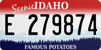 ID license plate E279874
